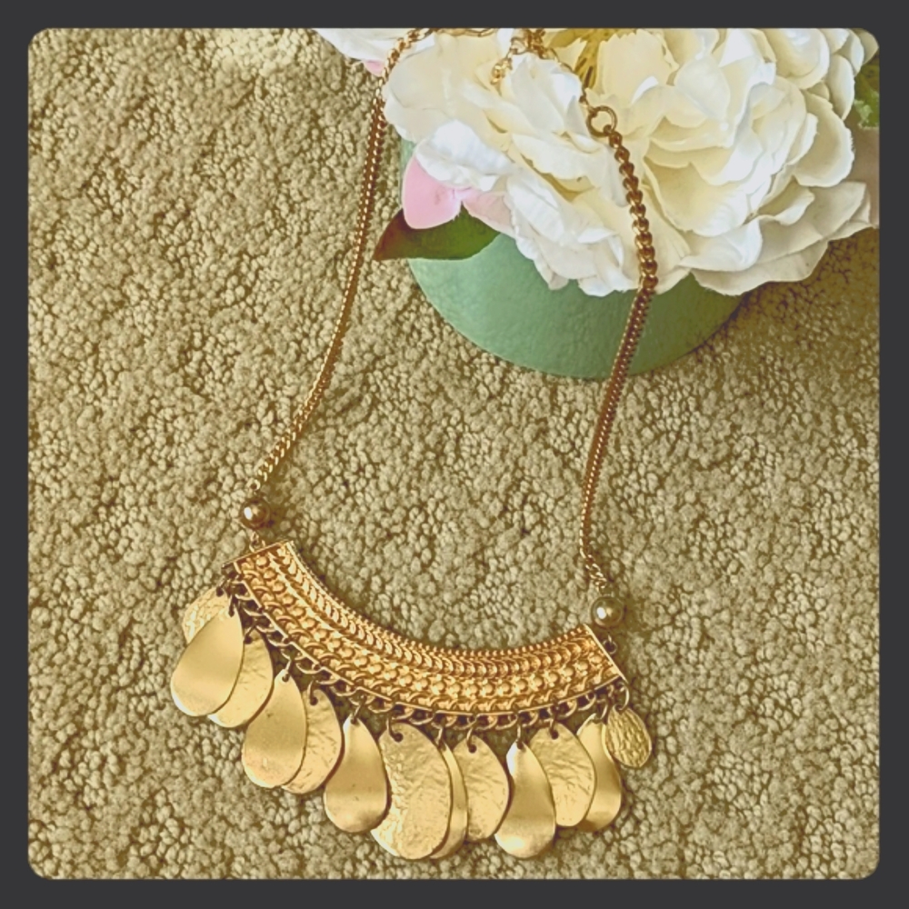 Faux Gold Statement Necklace